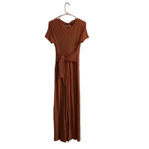 Women's Tie Front Wide Leg Jumpsuit